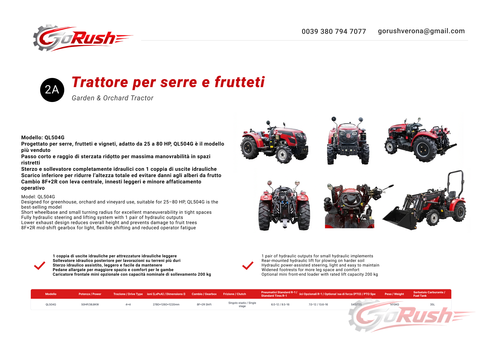 Garden and Orchard Tractor 1